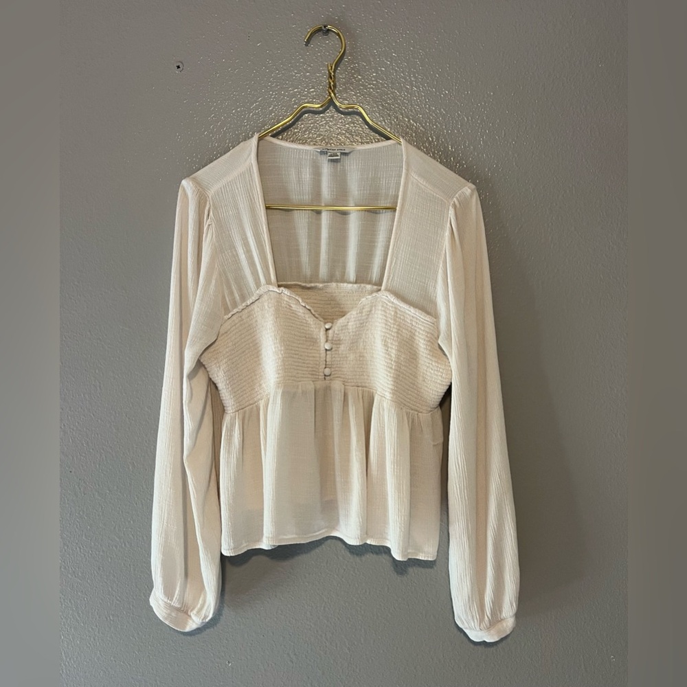 American Eagle Women's flowy Babydoll top, Festival, Summer, Size Large
